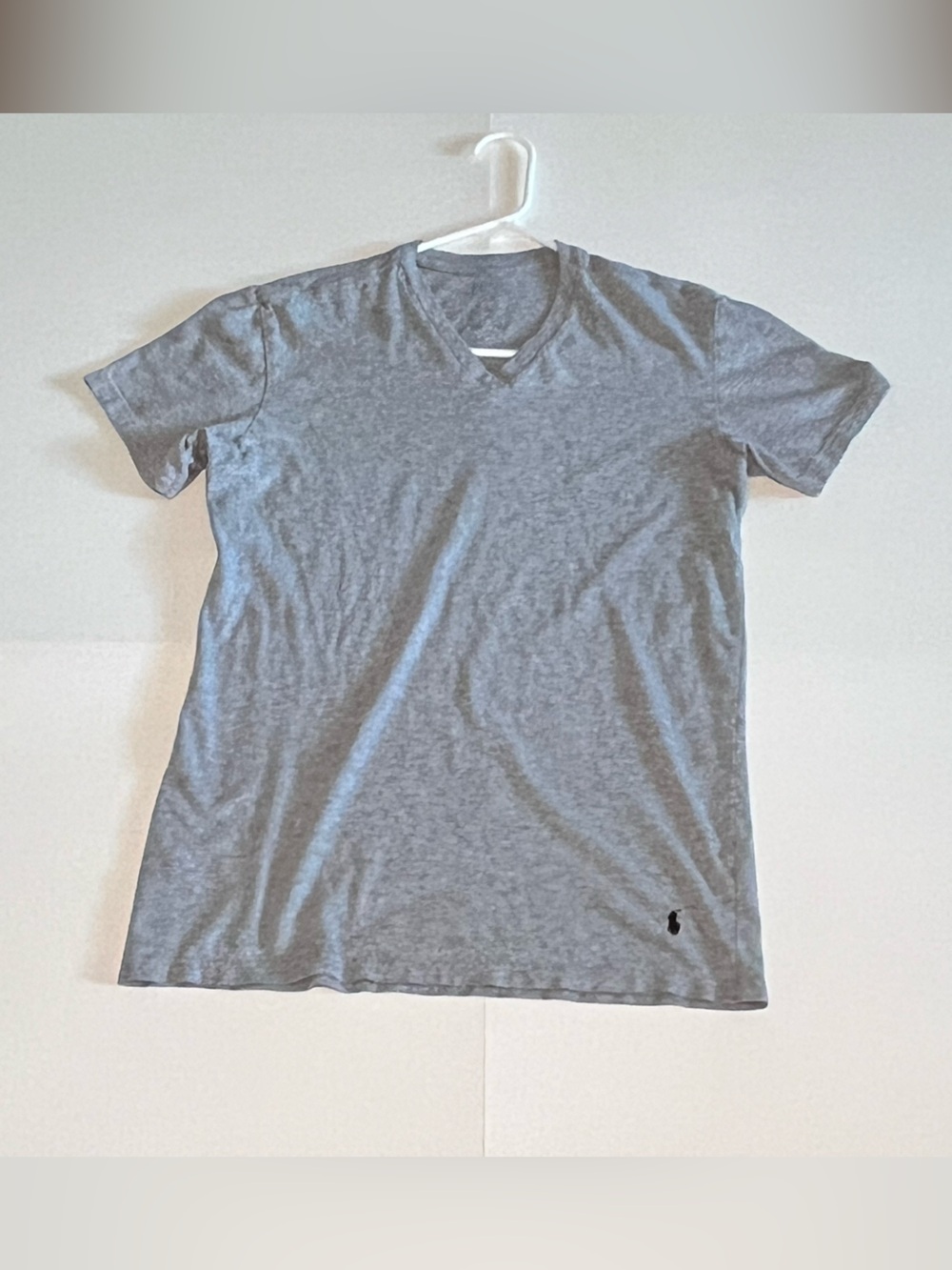 Polo by Ralph Lauren Men's Heather Gray V-Neck Tee